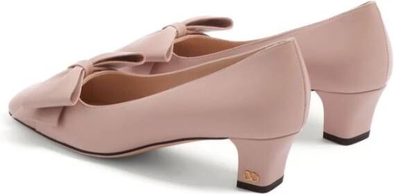 Valentino Garavani Roze Leren Boog Hak Pumps Pink Dames