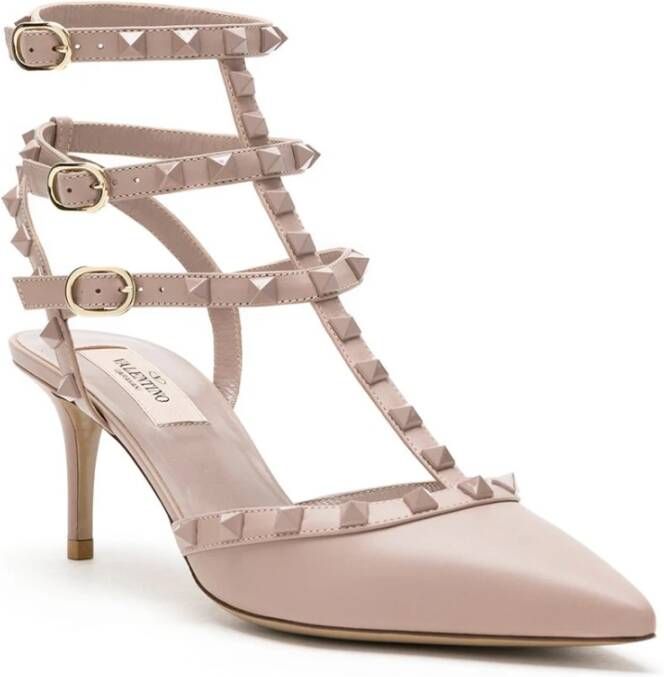 Valentino Garavani Roze Rockstud Caged Pumps met hak Pink Dames