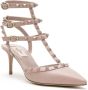 Valentino Garavani Pumps & high heels Rockstud Ankle Strap T.65 in beige - Thumbnail 5