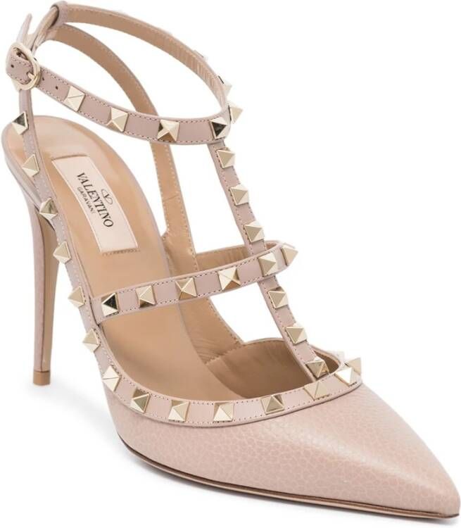 Valentino Garavani Roze Rockstud Kooi Sandalen Pink Dames