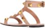 Valentino Garavani Roze Roman Stud Platte Sandalen Pink Dames - Thumbnail 2