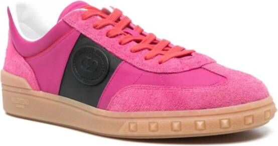 Valentino Garavani Roze Sneakers met VLogo Signature Versiering Pink Heren