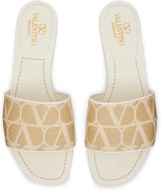 Valentino Garavani Sliders Beige Dames