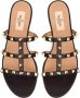 Valentino Garavani Slides Sandalen Zwart Leer Black Dames - Thumbnail 4