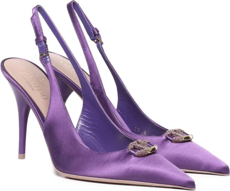 Valentino Garavani Slingback Hakken Sandalen Purple Dames