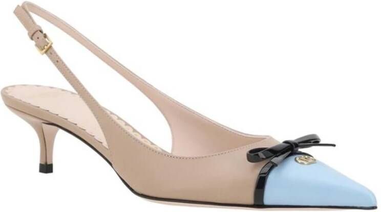 Valentino Garavani Slingback Pumps met VLogo Detail en Strik Beige Dames