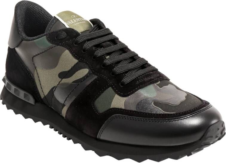 Valentino Garavani Camouflage Rockrunner Sneakers Groen Heren