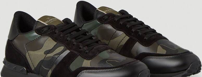 Valentino Garavani Camouflage Rockrunner Sneakers Groen Heren