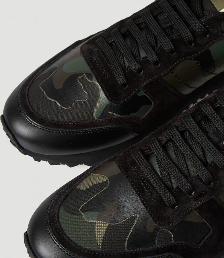 Valentino Garavani Camouflage Rockrunner Sneakers Groen Heren