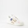 Valentino Garavani Sneakers van textuurleer met logolinten White Dames - Thumbnail 2