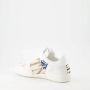 Valentino Garavani Sneakers van textuurleer met logolinten White Dames - Thumbnail 3