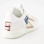 Valentino Garavani Sneakers van textuurleer met logolinten White Dames - Thumbnail 4