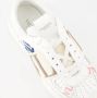 Valentino Garavani Sneakers van textuurleer met logolinten White Dames - Thumbnail 5