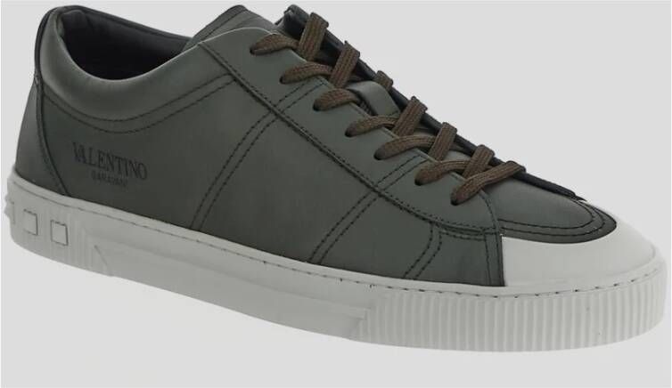 Valentino Garavani Stedelijke Leren Sneaker Green Heren