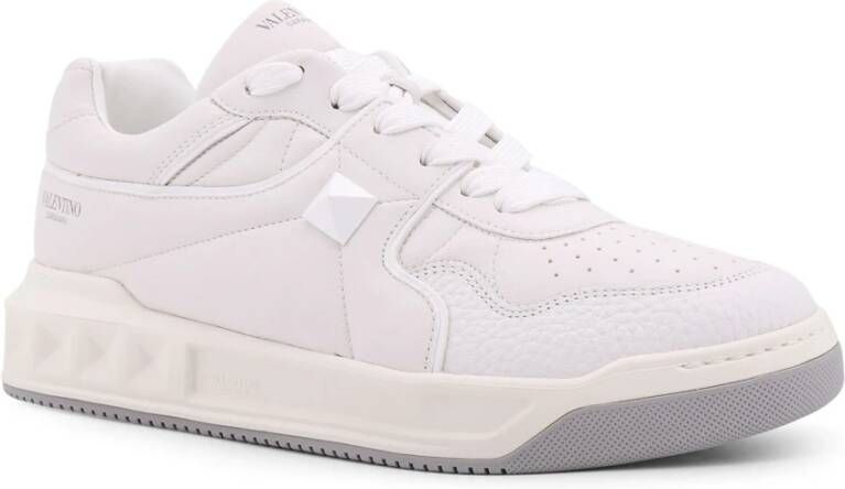 Valentino Garavani Stijlvolle leren lage sneakers White Heren