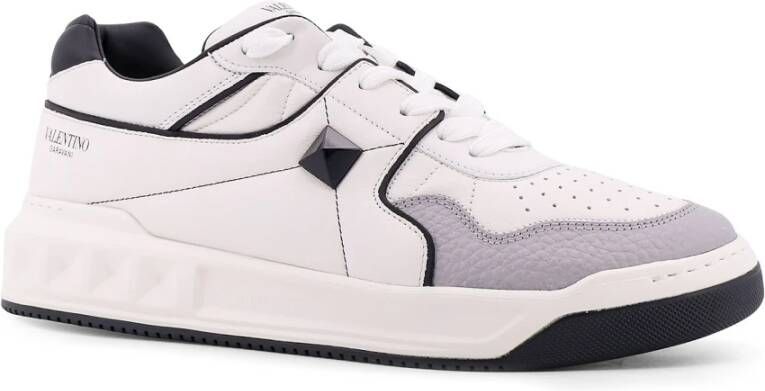 Valentino Garavani Stijlvolle leren lage sneakers White Heren