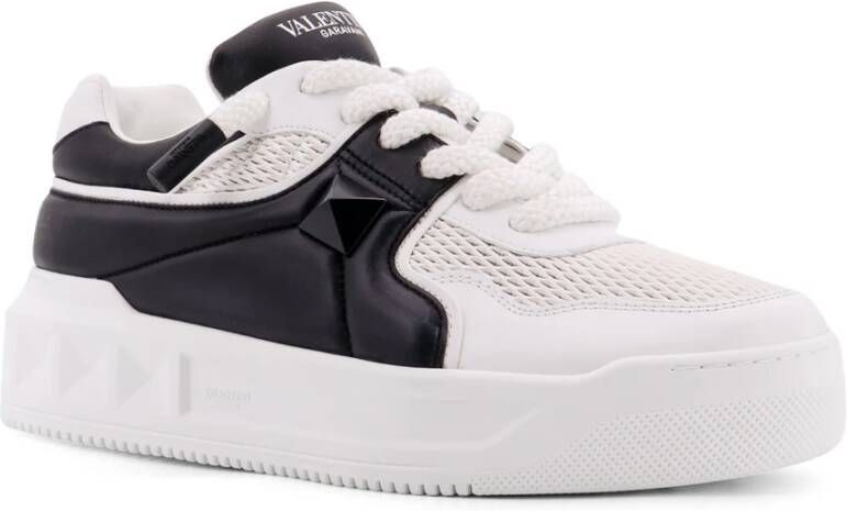 Valentino Garavani Stijlvolle leren sneakers met stud-detail White Heren