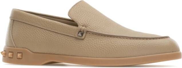 Valentino Garavani Stijlvolle Loafers met Uniek Design Beige Heren