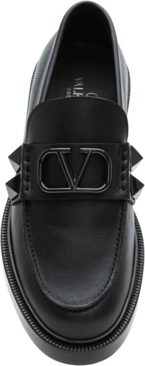 Valentino Garavani Stijlvolle Loafers voor Mannen Black Heren