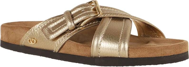 Valentino Garavani Stijlvolle ZN2 Slide Sandalen Yellow Dames