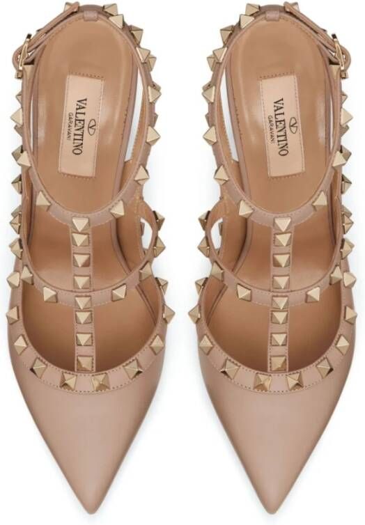 Valentino Garavani Studded Heel Enkelband Pumps Pink Dames