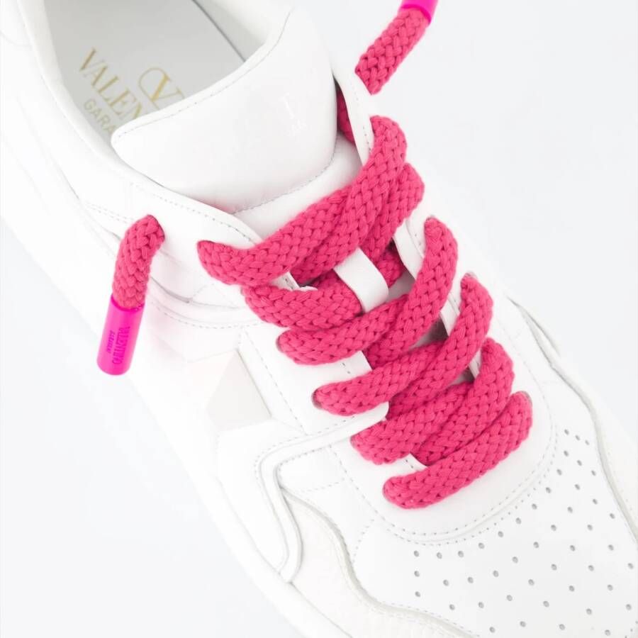 Valentino Garavani Studded Lace-Up Sneakers White Heren