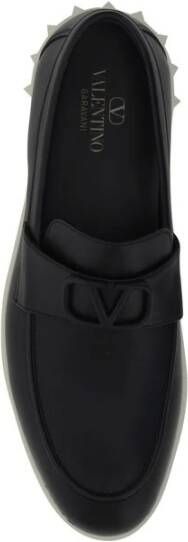 Valentino Garavani Studded Lederen Loafers Black Heren