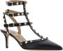 Valentino Garavani Studded leren enkelband hakken Black Dames - Thumbnail 2