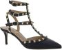 Valentino Garavani Studded Leren Enkelband Pumps Black Dames - Thumbnail 2