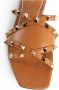 Valentino Garavani Studded Leren Platte Sandalen Brown Dames - Thumbnail 4