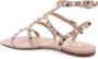 Valentino Garavani Studded Leren Sandalen Beige Dames - Thumbnail 3