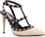 Valentino Garavani Studded Leren Slingback Hakken Beige Dames - Thumbnail 2