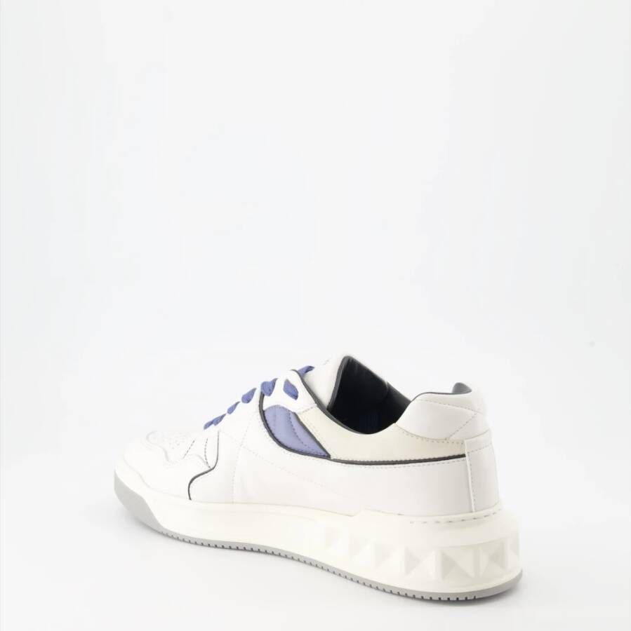 Valentino Garavani Studded Leren Sneakers White Heren