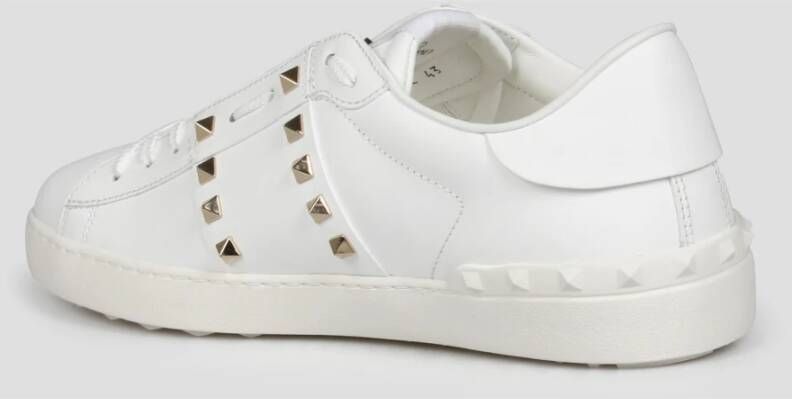Valentino Garavani Studded Leren Sneakers White Heren
