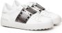 Valentino Garavani Studded Leren Sneakers Wit Grijs White Dames - Thumbnail 2