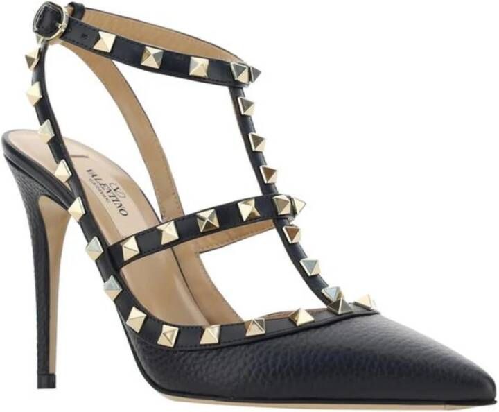 Valentino Garavani Studded Leren Stiletto Pumps Black Dames