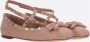 Valentino Garavani Studded Nude Leren Ballerina Schoenen Pink Dames - Thumbnail 6