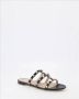 Valentino Garavani Zwarte leren Rockstud sandalen Black Dames - Thumbnail 2