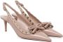 Valentino Garavani Studded Slingback Pumps met Bow Detail Beige Dames - Thumbnail 2