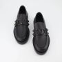 Valentino Garavani Studded Slip-On Leren Loafers Black Heren - Thumbnail 6