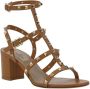 Valentino Garavani Studded Leren Sandalen met Dikke Hak Black Dames - Thumbnail 8