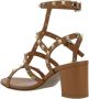 Valentino Garavani Studded Leren Sandalen met Dikke Hak Black Dames - Thumbnail 9