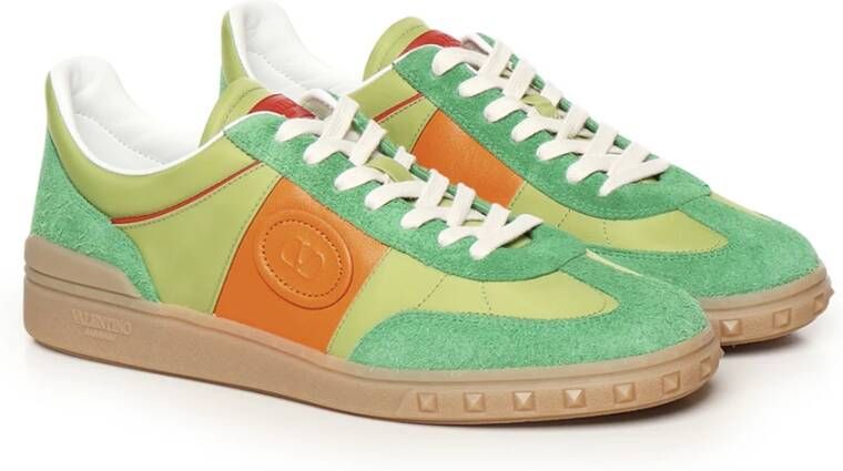 Valentino Garavani Suède Sneakers met VLogo Detail Multicolor Heren