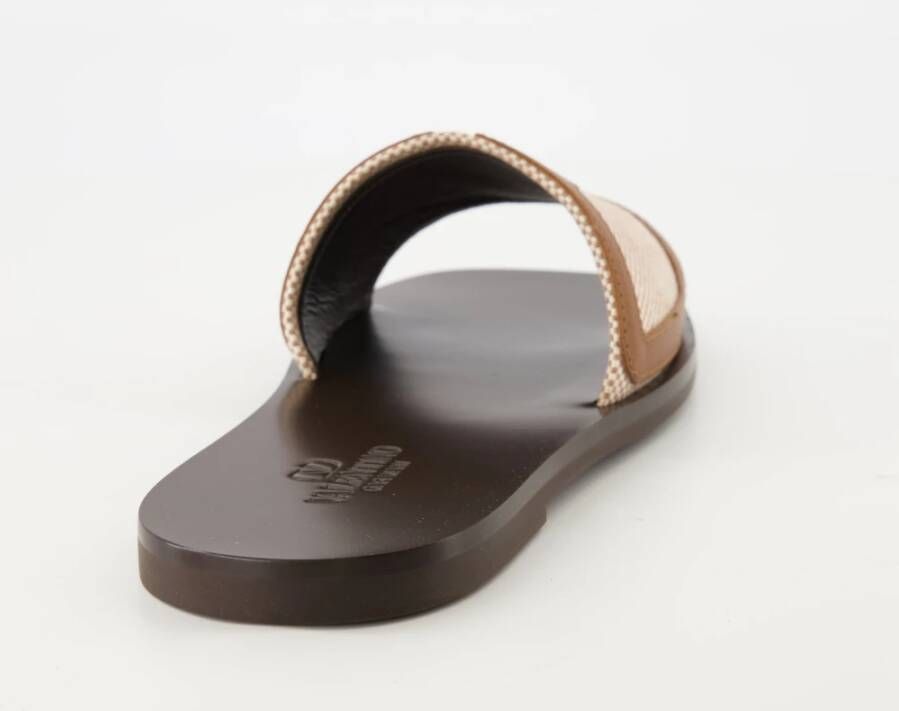 Valentino Garavani Viva Superstar Leren Sandalen Brown Heren