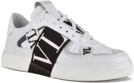 Valentino Garavani Vl7N Witleren Sneakers met Strikken White Heren