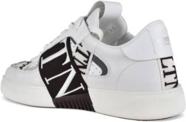 Valentino Garavani Vl7N Witleren Sneakers met Strikken White Heren