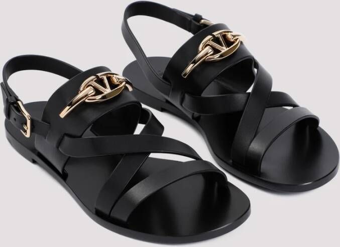 Valentino Garavani VLogo Gate Sandalen in Zwart Black Dames