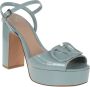 Valentino Garavani VLogo Signature Lakleren Sandaal Blue Dames - Thumbnail 2