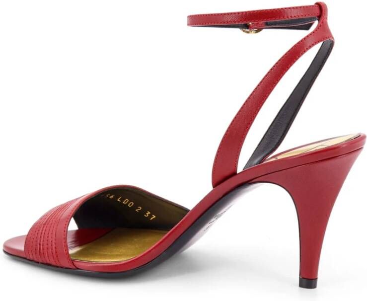 Valentino Garavani VLogo Signature Leren Sandalen Red Dames