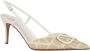 Valentino Garavani Vlogo Signature Sling Back Sandalen Beige Dames - Thumbnail 2